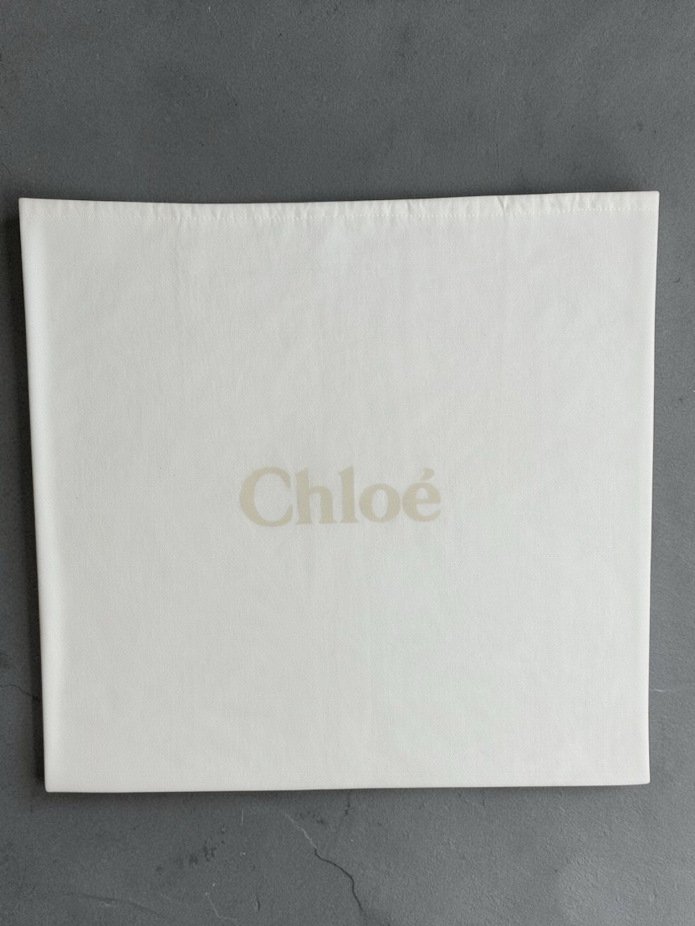 Chloé Large White Logo Dust Bag